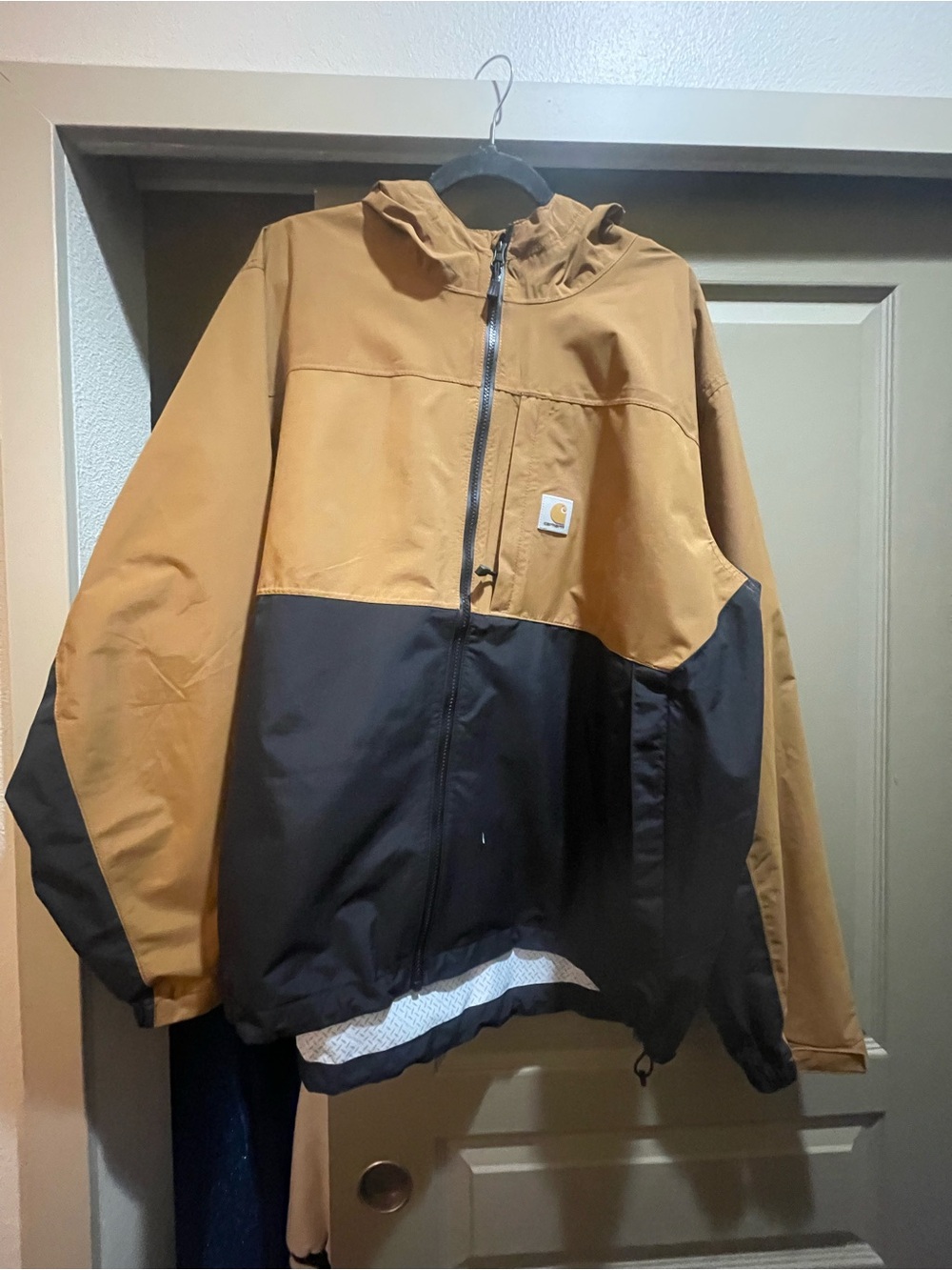 Carhartt Two-Tone Hooded Windbreaker - Brown & Black